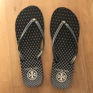 Tory Burch blue and white sandal flip flops - Sz 9